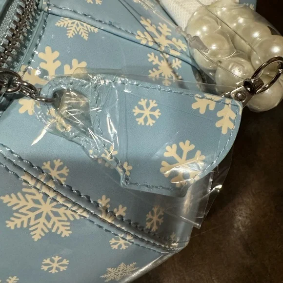 Dolls Kill Blue Snowflake Teapot Shoulder Bag - Picture 5 of 8